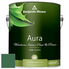 Benjamin Moore Aura 528 Waterborne Interior Semi-gloss Finish краска цвет 2038-10 Celtic Green
