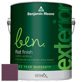 Benjamin Moore Ben 541 Waterborne Exterior Flat Finish краска цвет 2075-10 Dark Burgundy