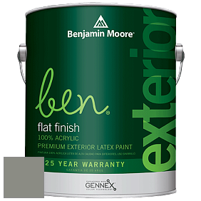 Benjamin Moore Ben 541 Waterborne Exterior Flat Finish краска цвет 1483 Cos Cob Stonewall