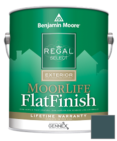 Краска Regal Select Exterior Paint-MoorLife Flat Finish (W105) цвет 2057-10 River Blue