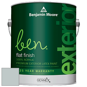 Benjamin Moore Ben 541 Waterborne Exterior Flat Finish краска цвет 2122-40 Smoke