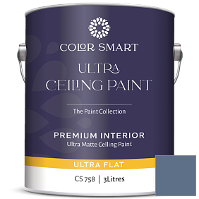 Краска COLOR SMART CS 758 ULTRA CEILING PAINT ультраматовая краска цвет 832 Blue Heron