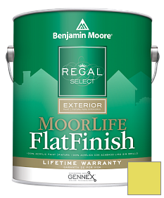 Краска Regal Select Exterior Paint-MoorLife Flat Finish (W105) цвет 2025-40 Limelight