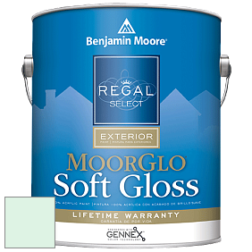Benjamin Moore W096 Regal Select Exterior Paint-Moor GloSoft Gloss Finish краска цвет 2037-70 Fresh Mint