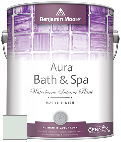 Benjamin Moore Aura 532 Bath & Spa Waterborne Interior Paint Matte Finish краска цвет 680 Opal Essence