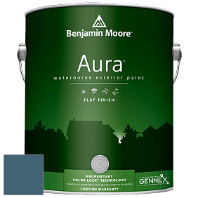 Benjamin Moore Aura 629 Waterborne Exterior Flat Finish краска цвет 2062-30 Blue Danube