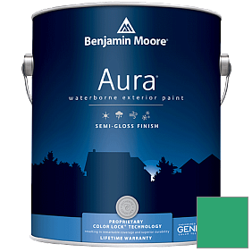 Краска Aura Waterborne Exterior Semi-Gloss Finish (632) цвет 2039-30 Cabana Green