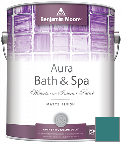 Краска Benjamin Moore Aura Bath & Spa Interior Paint Matte Finish (532) цвет 742 Largo Teal