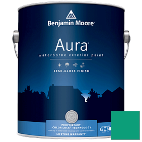 Краска Aura Waterborne Exterior Semi-Gloss Finish (632) цвет 2046-30 Cayman Lagoon
