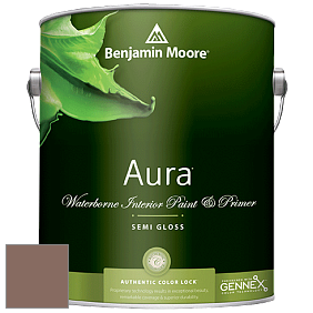 Benjamin Moore Aura 528 Waterborne Interior Semi-gloss Finish краска цвет 2110-30 Saddle Soap