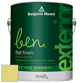 Benjamin Moore Ben 541 Waterborne Exterior Flat Finish краска цвет 396 Chic Lime