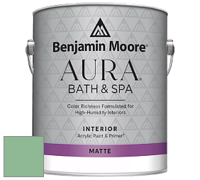 Benjamin Moore Aura 532 Bath & Spa Waterborne Interior Paint Matte Finish краска цвет NCS S 2030-G10Y 