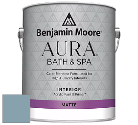 Benjamin Moore Aura 532 Bath & Spa Waterborne Interior Paint Matte Finish краска цвет 1643 Franklin Lakes