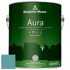 Benjamin Moore Aura 629 Waterborne Exterior Flat Finish краска цвет 2052-40 Blue Spa