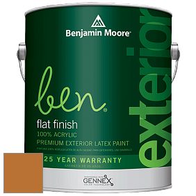 Benjamin Moore Ben 541 Waterborne Exterior Flat Finish краска цвет 2156-10 Autumn Orange