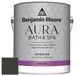 Benjamin Moore Aura 532 Bath & Spa Waterborne Interior Paint Matte Finish краска цвет RAL 6015 
