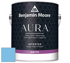 Benjamin Moore Aura 522 Interior Paint - Matte краска цвет 2064-50 Costa Rica Blue