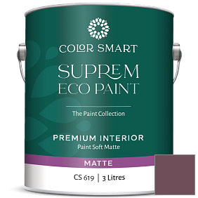 Краска COLOR SMART CS 619 SUPREM ECO PAINT матовая краска цвет 1365 BordÃ©aux Red