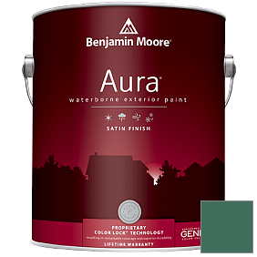 Краска Aura Waterborne Exterior Satin Finish (631) цвет 595 Deep Jungle