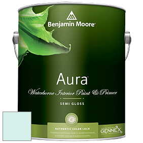 Benjamin Moore Aura 528 Waterborne Interior Semi-gloss Finish краска цвет 2048-70 Barely Teal