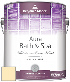 Benjamin Moore Aura 532 Bath & Spa Waterborne Interior Paint Matte Finish краска цвет 2020-60 Moonlight