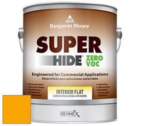 Benjamin Moore 355 Super Hide Zero Voc Interior Flat краска цвет 2020-10 Bumble Bee Yellow