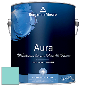 Benjamin Moore Aura 524 Waterborne Interior Eggshell Finish краска цвет 661 Caribbean Cool