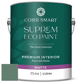 COLOR SMART CS 619 SUPREM ECO PAINT матовая краска цвет NCS S 5020-G 