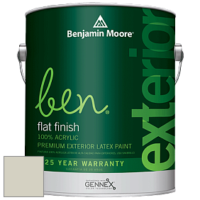Benjamin Moore Ben 541 Waterborne Exterior Flat Finish краска цвет 506 Silver Sage