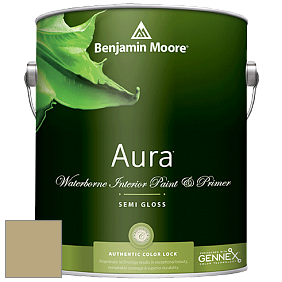 Benjamin Moore Aura 528 Waterborne Interior Semi-gloss Finish краска цвет NCS S 3020-G90Y 