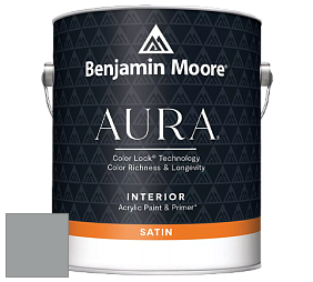 Benjamin Moore Aura 526 Waterborne Interior Satin Finish покрытие цвет 1600 Timber Wolf