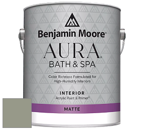 Benjamin Moore Aura 532 Bath & Spa Waterborne Interior Paint Matte Finish краска цвет NCS S 4010-G50Y 