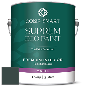 COLOR SMART CS 619 SUPREM ECO PAINT матовая краска цвет NCS S 8010-B70G 