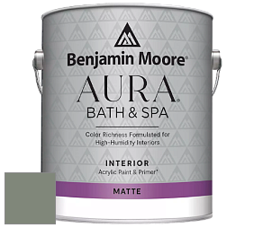 Benjamin Moore Aura 532 Bath & Spa Waterborne Interior Paint Matte Finish краска цвет NCS S 5010-G30Y 