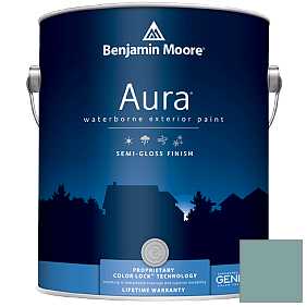 Краска Aura Waterborne Exterior Semi-Gloss Finish (632) цвет 711 Boca Raton Blue