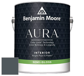 Benjamin Moore Aura 528 Waterborne Interior Semi-gloss Finish краска цвет 2131-30 Lead Gray