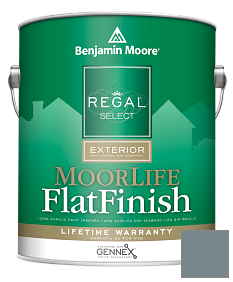 Краска Regal Select Exterior Paint-MoorLife Flat Finish (W105) цвет 2131-40 Smokestack Gray