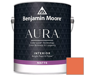 Краска Benjamin Moore Aura Interior Paint - Matte (522) цвет 2014-30 Tangy Orange