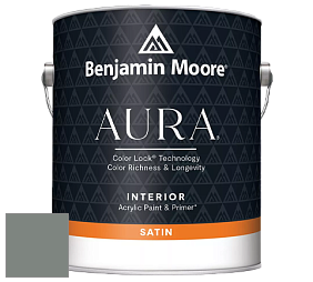 Benjamin Moore Aura 526 Waterborne Interior Satin Finish покрытие цвет 1567 Night Train