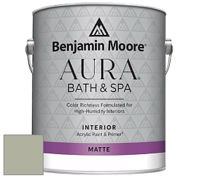 Benjamin Moore Aura 532 Bath & Spa Waterborne Interior Paint Matte Finish краска цвет HC-114 BM HC-114