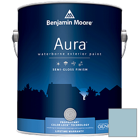 Краска Aura Waterborne Exterior Semi-Gloss Finish (632) цвет 1662 Mediterranean Sky