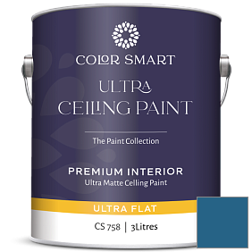 Краска COLOR SMART CS 758 ULTRA CEILING PAINT ультраматовая краска цвет 2060-20 California Blue