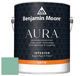 Benjamin Moore Aura 526 Waterborne Interior Satin Finish покрытие цвет 621 Eucalyptus