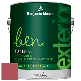 Benjamin Moore Ben 541 Waterborne Exterior Flat Finish краска цвет 2007-30 Rhubarb