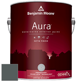 Benjamin Moore Aura 631 Waterborne Exterior Satin Finish краска цвет 2122-10 Dark Pewter
