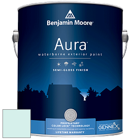 Benjamin Moore Aura 632 Waterborne Exterior Semi-Gloss Finish краска цвет 2048-70 Barely Teal