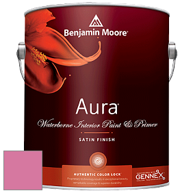 Benjamin Moore Aura 526 Waterborne Interior Satin Finish покрытие цвет 2086-40 Deep Carnation