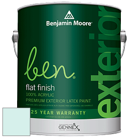 Benjamin Moore Ben 541 Waterborne Exterior Flat Finish краска цвет 2048-70 Barely Teal