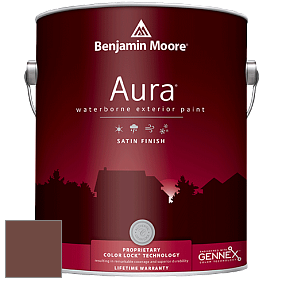 Benjamin Moore Aura 631 Waterborne Exterior Satin Finish краска цвет 2104-10 Pancake Syrup