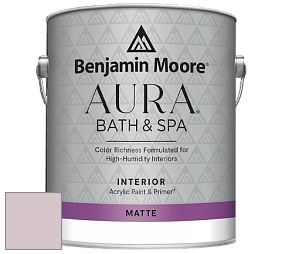 Benjamin Moore Aura 532 Bath & Spa Waterborne Interior Paint Matte Finish краска цвет NCS S 1510-R20B 